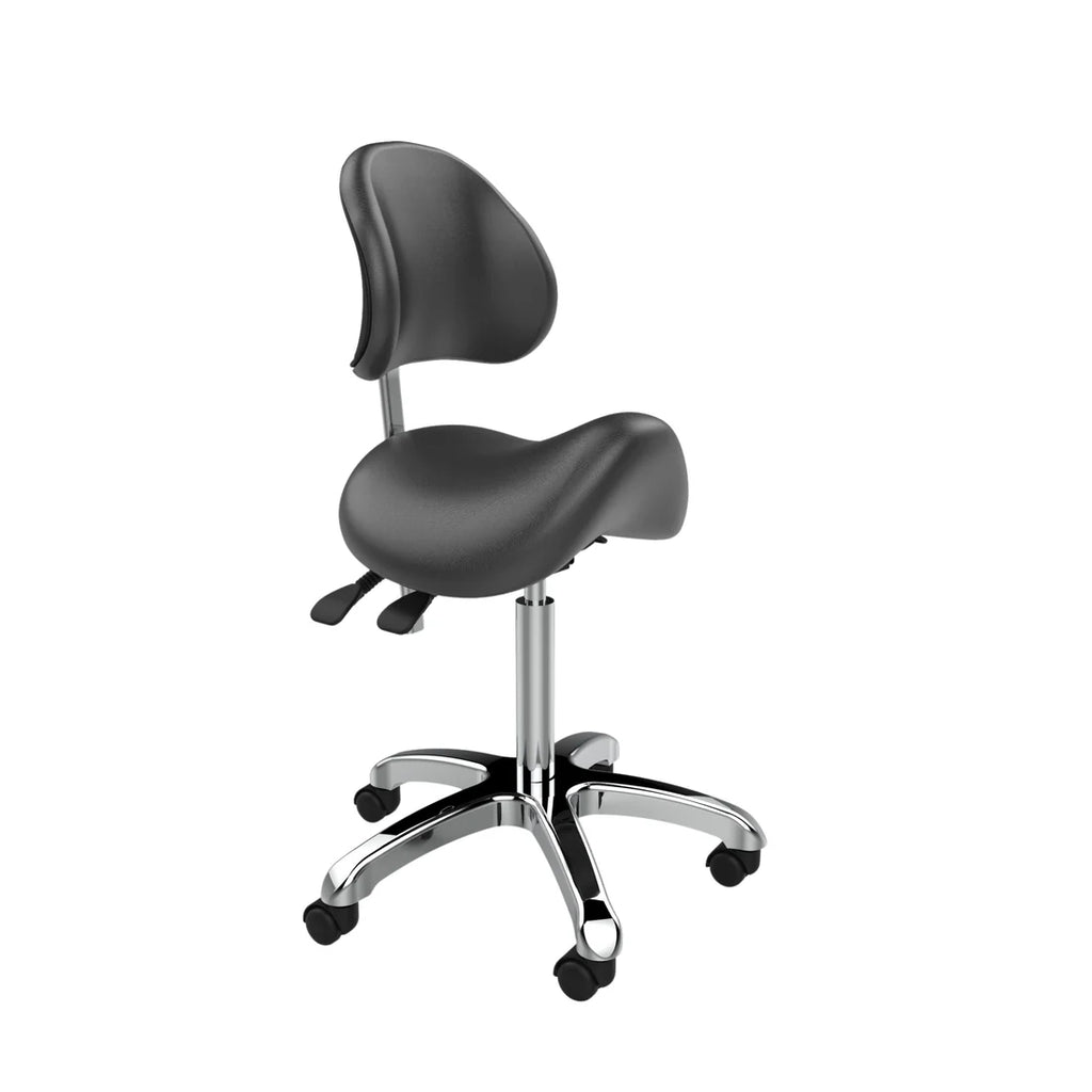 U-91025A Ergonomic Saddle Stool with Lengthened Back Support