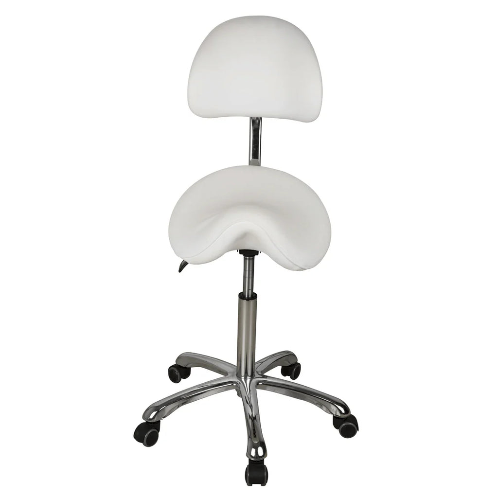 U-91025A Ergonomic Saddle Stool with Lengthened Back Support