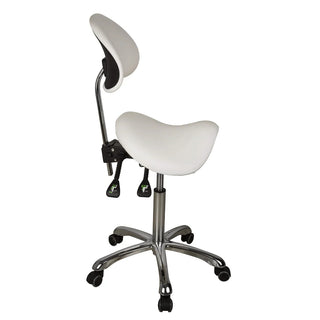 U-91025A Ergonomic Saddle Stool with Lengthened Back Support