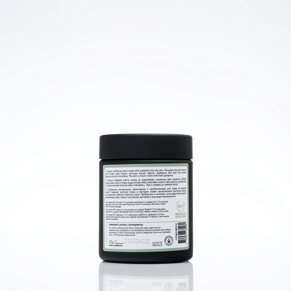 CARELIKA Shaker Prebiotic Creamy Mask Green Clay Jar 15gr.