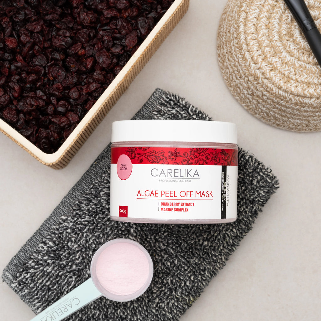 CARELIKA Algae Peel Off Mask Cranberry Extract with Glucose 200gr