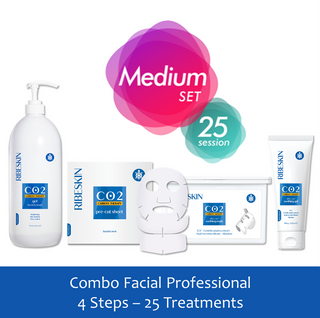 Ribeskin CO2 Carboxy Therapy Facial Professional - Combo 4 Pcs