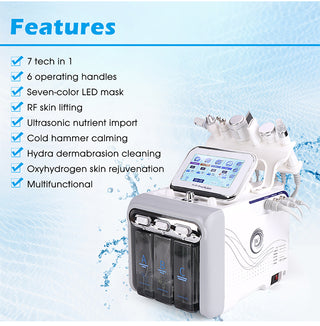 7 in 1 oxygen hydrafacial peel dermabrasion beauty machine with Led Mask Machine