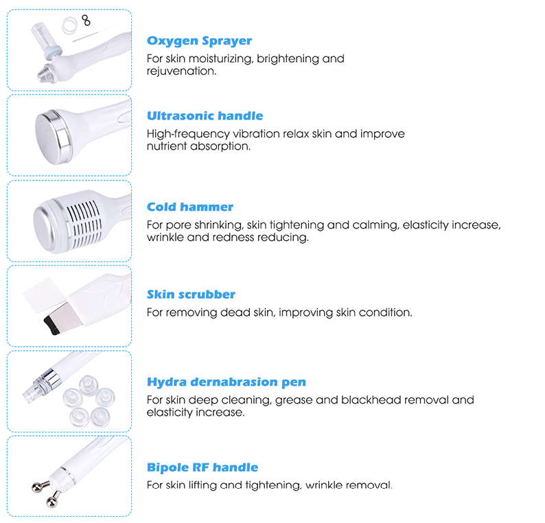 7 in 1 oxygen hydrafacial peel dermabrasion beauty machine with Led Mask Machine