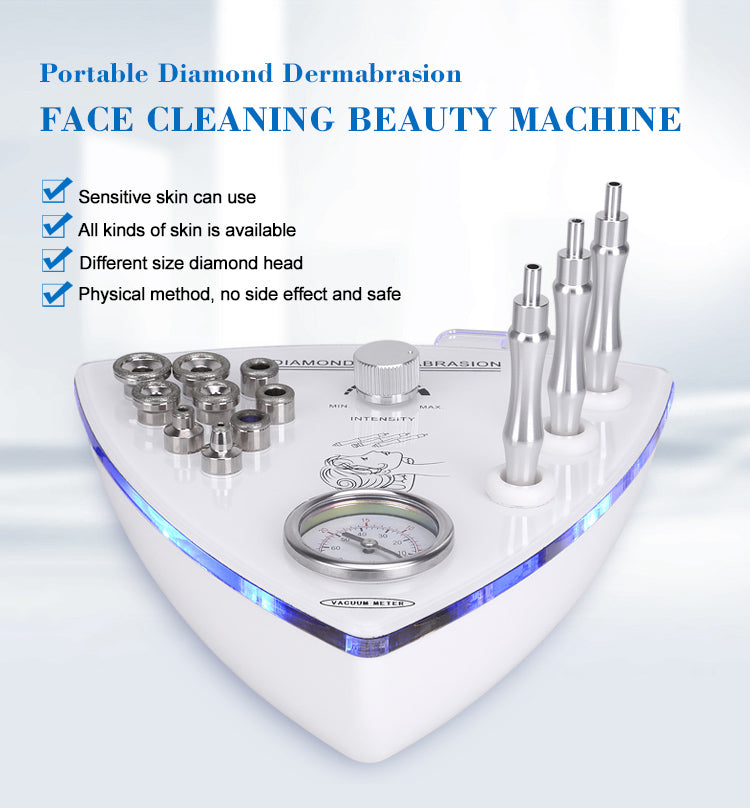 Portable Diamond Dermabrasion Face Cleaning Beauty Machine