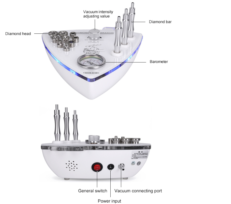 Portable Diamond Dermabrasion Face Cleaning Beauty Machine