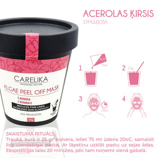 CARELIKA Algae peel off mask with acerola and vitamin C, 25g