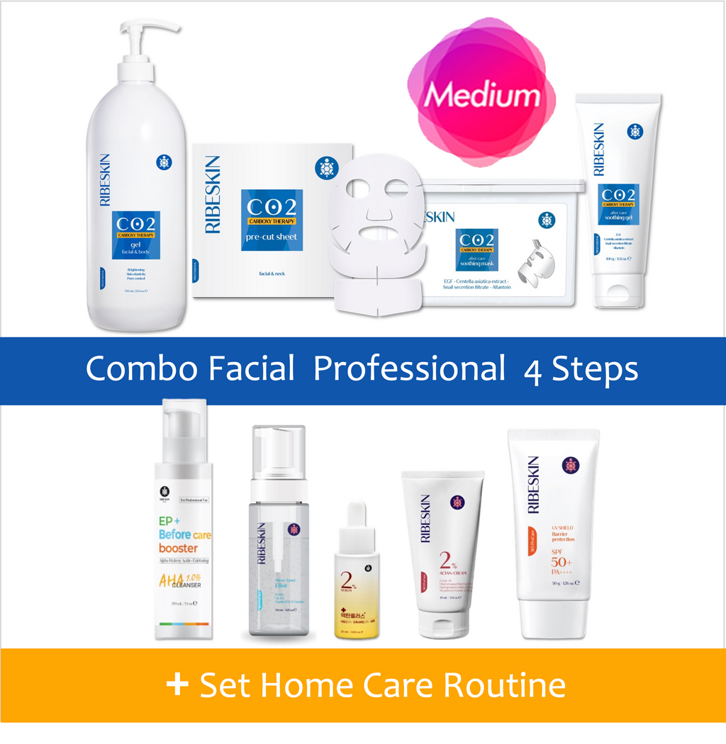 Ribeskin CO2 Carboxy Therapy - Combo 4 Step - Plus 5 Retail Products
