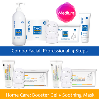 Ribeskin CO2 Carboxy Therapy Facial Professional - Combo Plus 8 Pcs (Retail Products included)