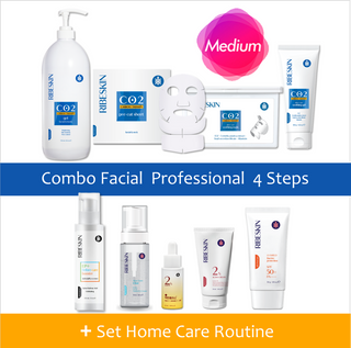 Ribeskin Facial CO2 Carboxy Therapy - Combo 4 Step - Plus 5 Retail Products