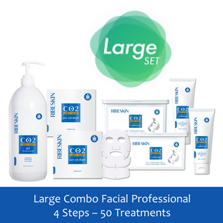 Large Ribeskin CO2 Carboxy Therapy Facial 50 Treatments- Combo 4 Pcs