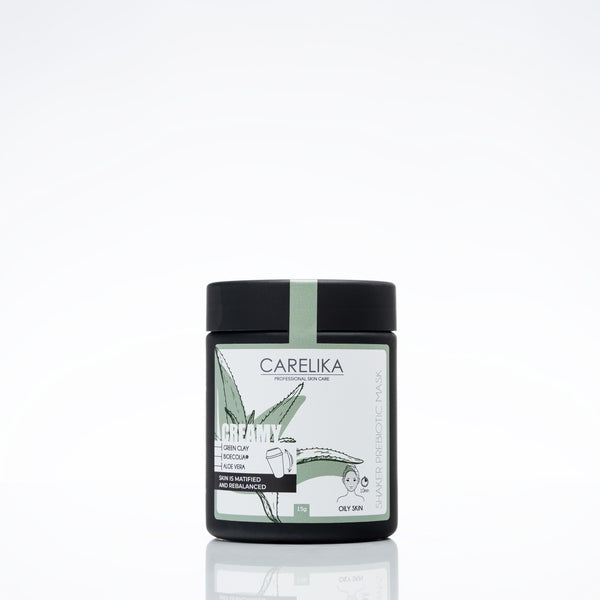 CARELIKA Shaker Prebiotic Creamy Mask with Green Clay, 15g