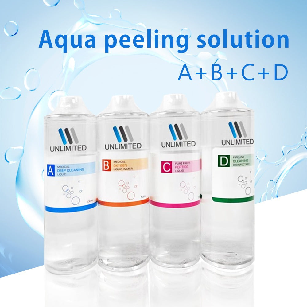 HydraFacial Skincare Face Liquids Serum Aqua Peel Solution 500ml A, B, C, D