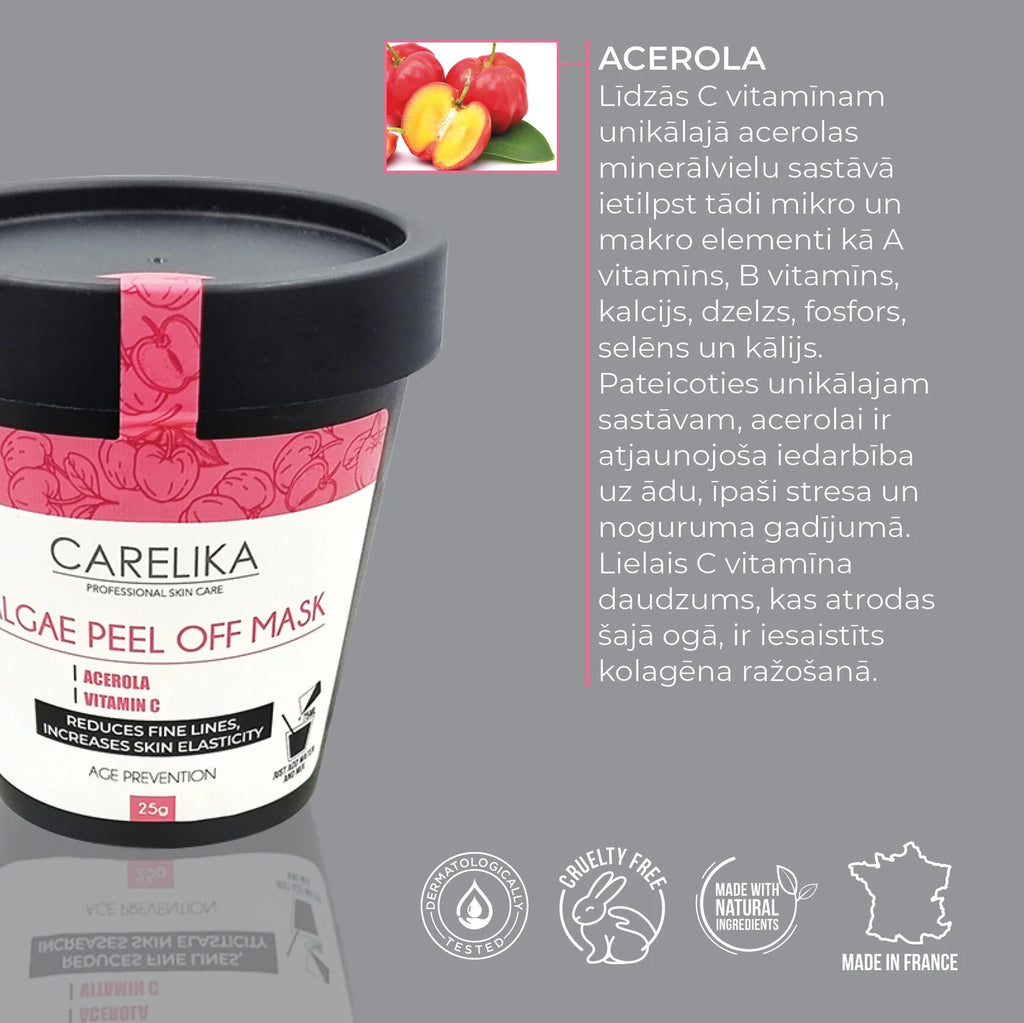 CARELIKA Algae peel off mask with acerola and vitamin C, 25g